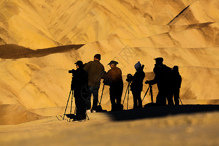 拍摄剪影自然现象山美国谷公园拍摄的摄影师们背景