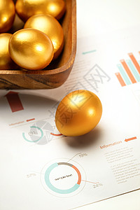 金蛋和金融理财数据图背景