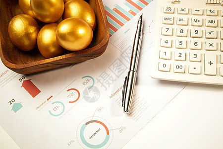 金色金属质感图表英文素材金融理财的数据分析和计算背景