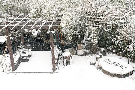 立冬二十四节气环境大雪后的景象图片