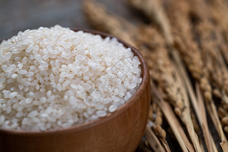 无添加收获碳水化合物大米和水稻图片