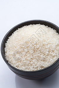 灰色风格白色背景下的一碗大米背景