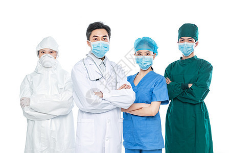 防流感口罩贡献专业人员医务工作者团队肖像图片