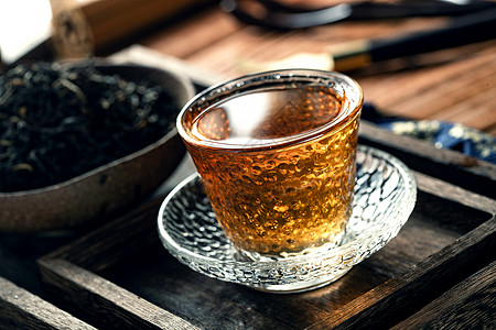 一杯茶和茶叶高清图片