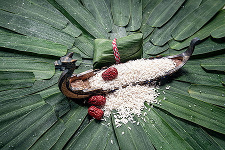 传统节日健康食品龙舟粽子图片