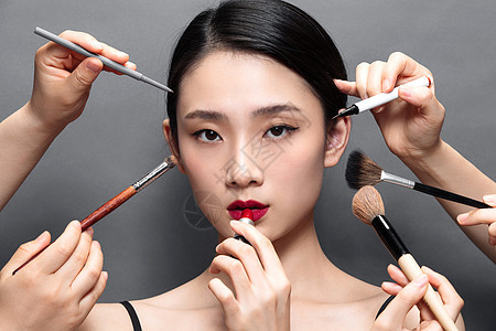亚洲人摄影优雅化妆的美女图片