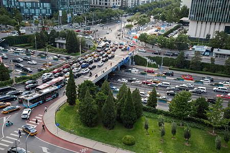 绿色建造北京城市交通背景