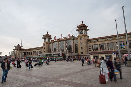 交通方式城市运动模糊北京站图片