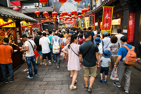 广告美食素材北京王府井背景