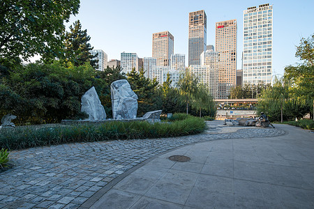 北京建外soho北京城市交通背景