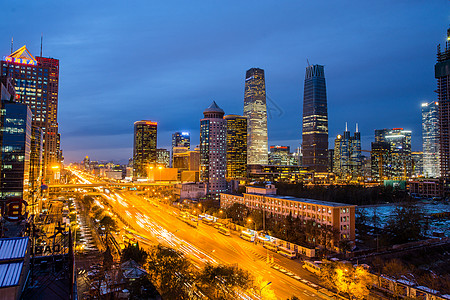 北京建外soho地标建筑户外都市风光北京CBD建筑背景