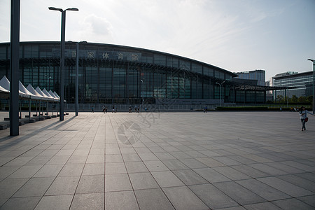 城市建筑地面背景户外奥体中心旅游胜地北京体育馆背景