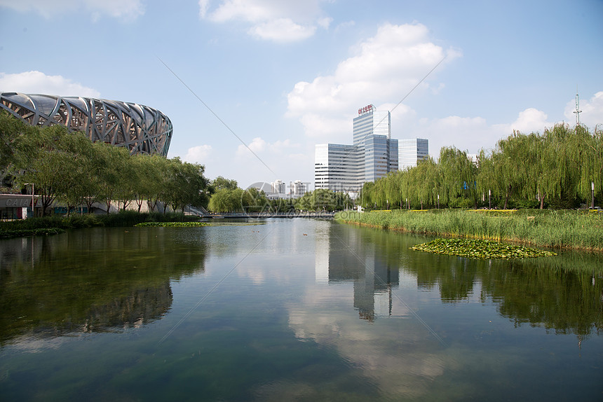 天空国际著名景点北京体育馆鸟巢图片