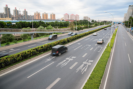 北京CBD北京的城市街道和高楼背景