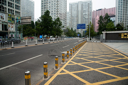 北京CBD水平构图户外北京城市建筑背景