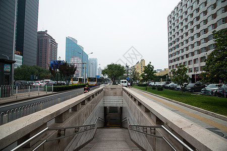 北京城市建筑和道路台阶高清图片素材