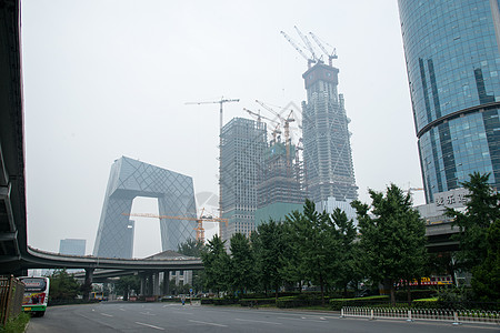 北京城市建筑和道路图片素材