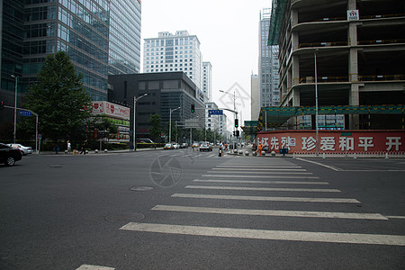 繁华街景宏伟北京城市建筑背景