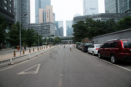 北京CBD宏伟北京城市建筑背景