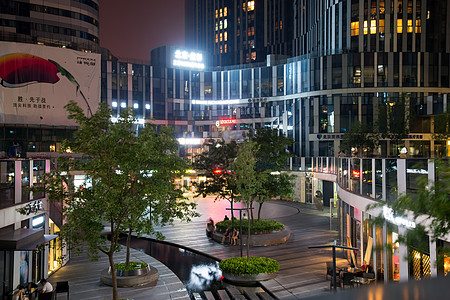 夜晚广场北京三里屯街道景象背景