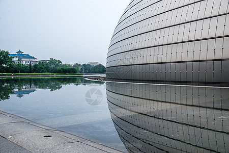 现代圆顶建筑天空北京大剧院图片