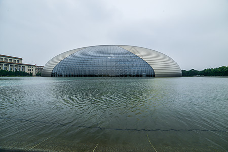 天空国内著名景点地标建筑北京大剧院图片