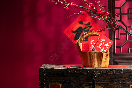 春节水平构图无人红包图片
