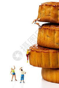 美味烘焙小饼干中秋节各个口味的美味月饼背景