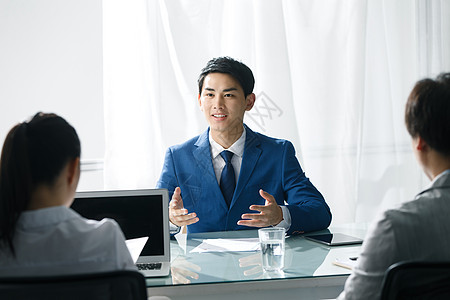 会议平板商务人士简历面试新人背景