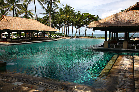 海边酒店巴厘岛海边度假村背景