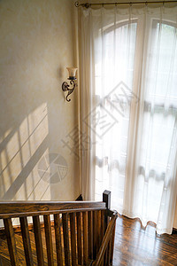 木地板宽敞的居室楼梯高清图片