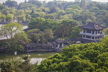 绿色都市江苏省无锡蠡园背景