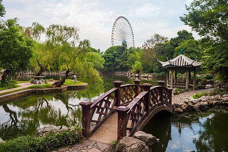 绿色都市江苏省无锡蠡园背景