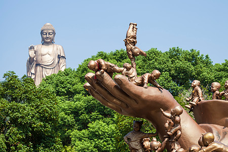 特色建筑素材江苏省无锡灵山风景区背景