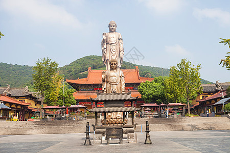 春节元素传统寺庙江苏省无锡灵山大佛背景