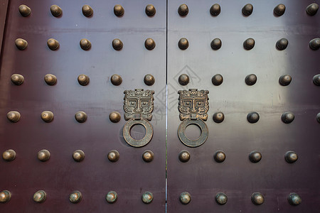 门铰链古典风格红色宫门背景
