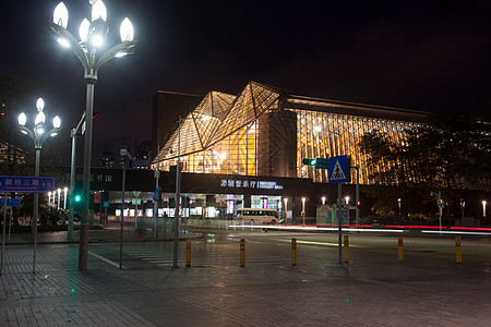 户外照明广东省深圳城市建筑背景