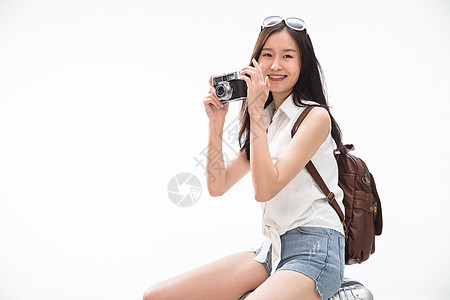 快乐短裤青年文化青年女人旅行图片