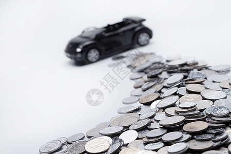 硬币和汽车模型图片