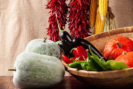 新鲜东亚健康食物农作物丰收高清图片