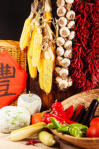 辣椒png食材健康生活方式冬瓜农作物丰收背景
