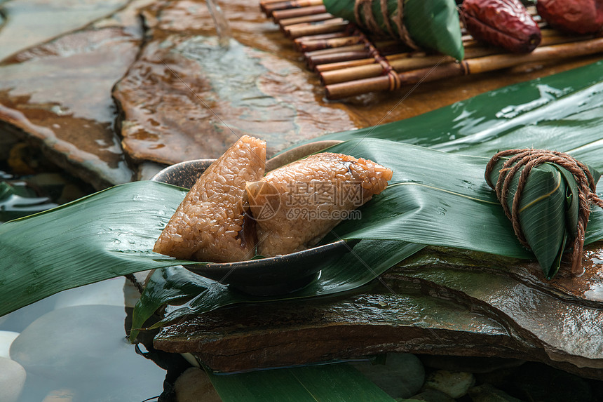 端午美食肉粽子图片