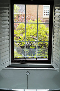 地产园林透过窗户往外看舒适彩色图片窗户背景