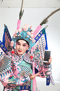 室内传统服装背景分离京剧图片