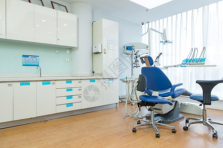 牙科诊疗室里的医疗设备背景图片