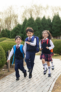 友谊摄影女生快乐的小学生高清图片