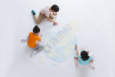 可爱地球知识私立学校嬉戏的幼儿园小朋友们画画背景