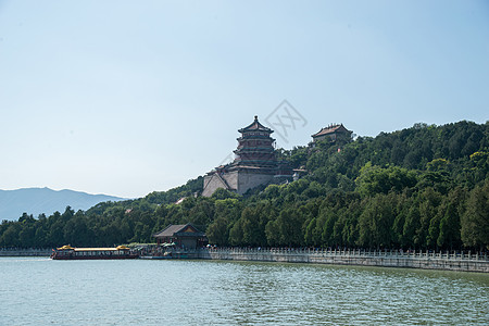 大城市彩色图片水平构图北京颐和园背景图片