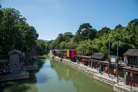 远古的地标建筑古老的北京颐和园苏州街图片