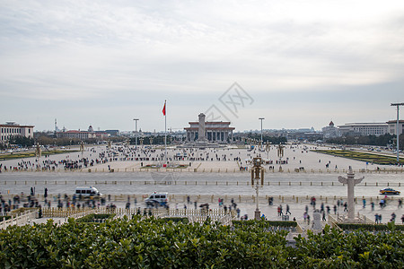 云美景大量人群北京广场全景图片